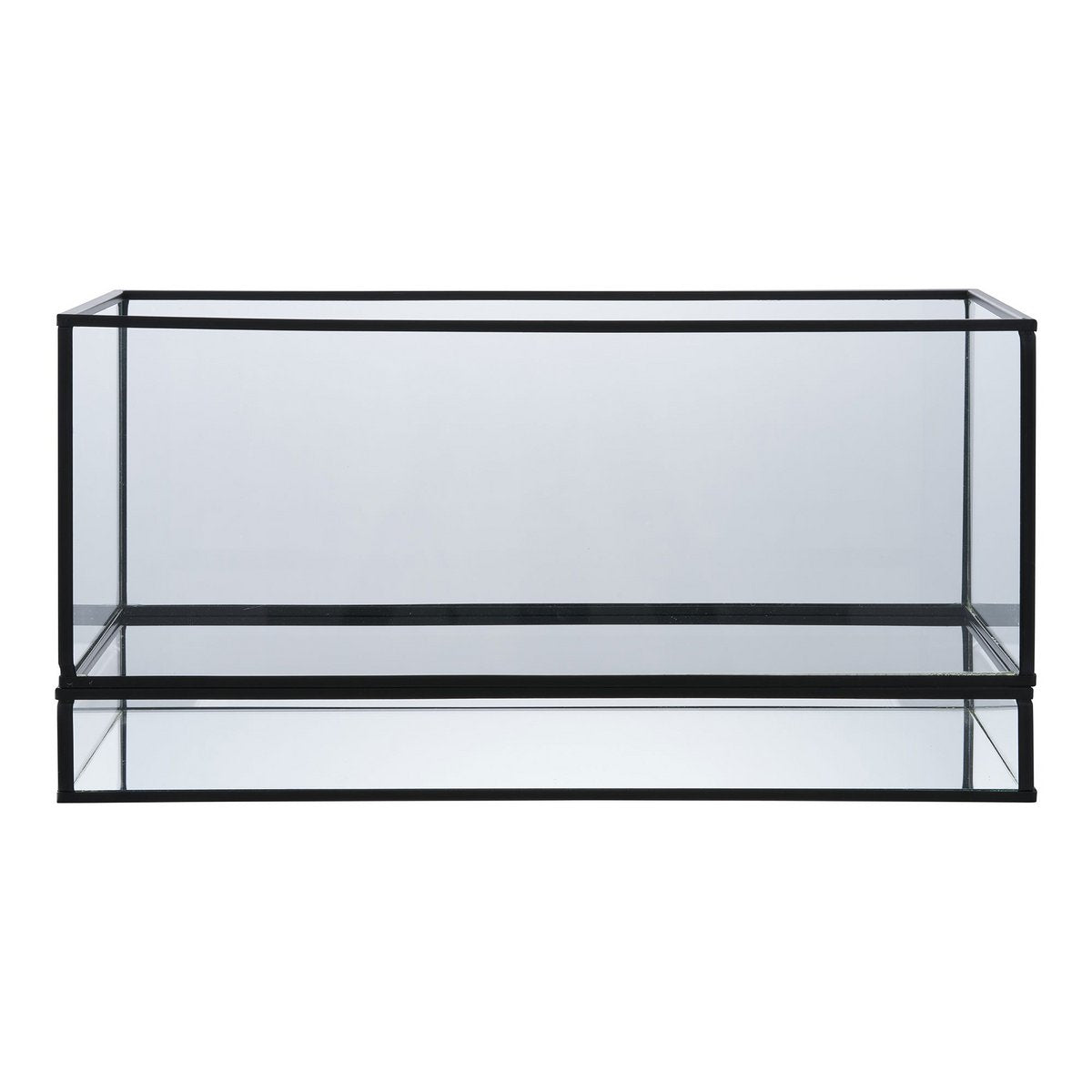 Hurricane Kerzenhalter – Schwarz, Glas, Metall, 30 x 12 x 15 cm
