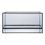 Hurricane Kerzenhalter – Schwarz, Glas, Metall, 30 x 12 x 15 cm
