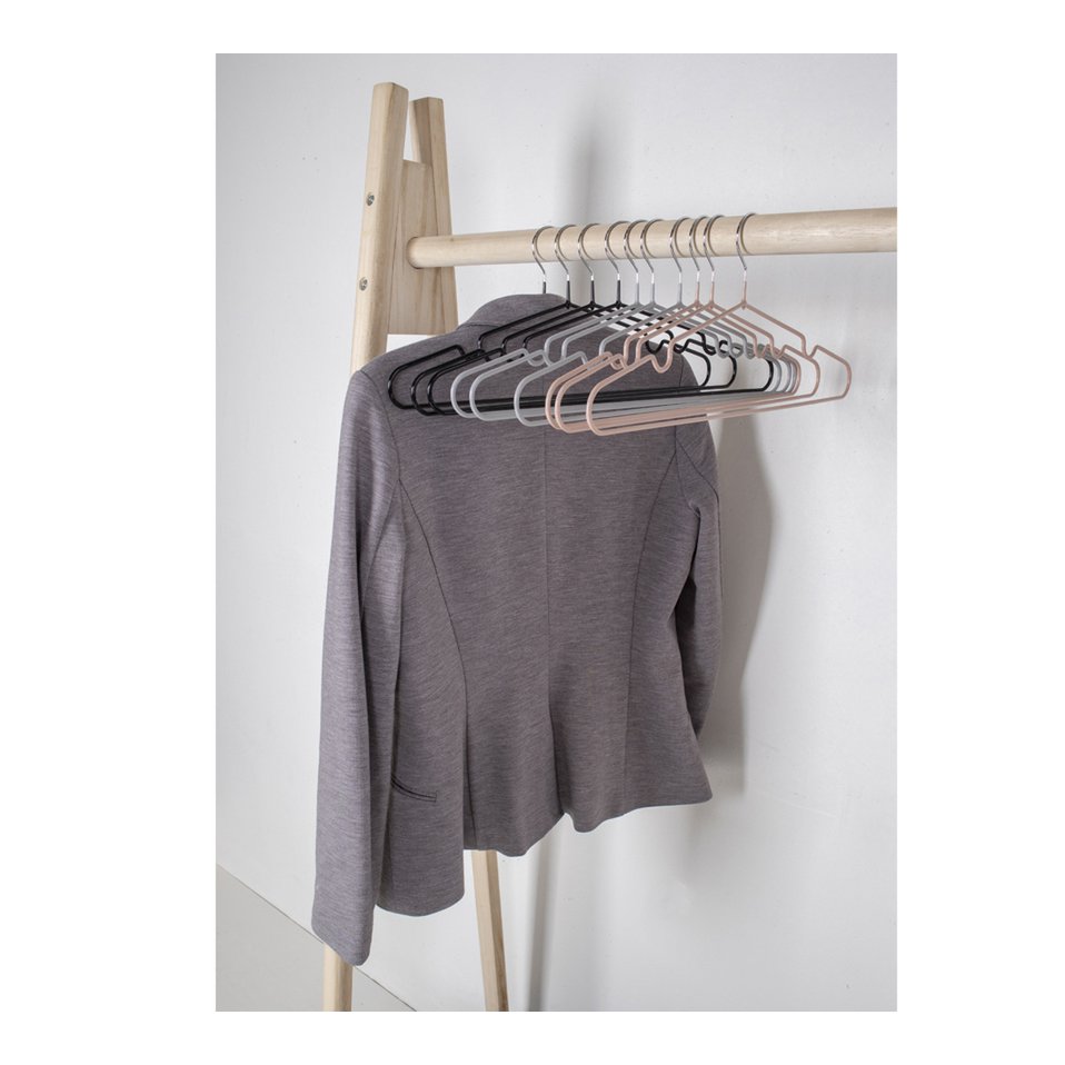 Massa Kleiderbügel – Grau, Metall, 10er-Set