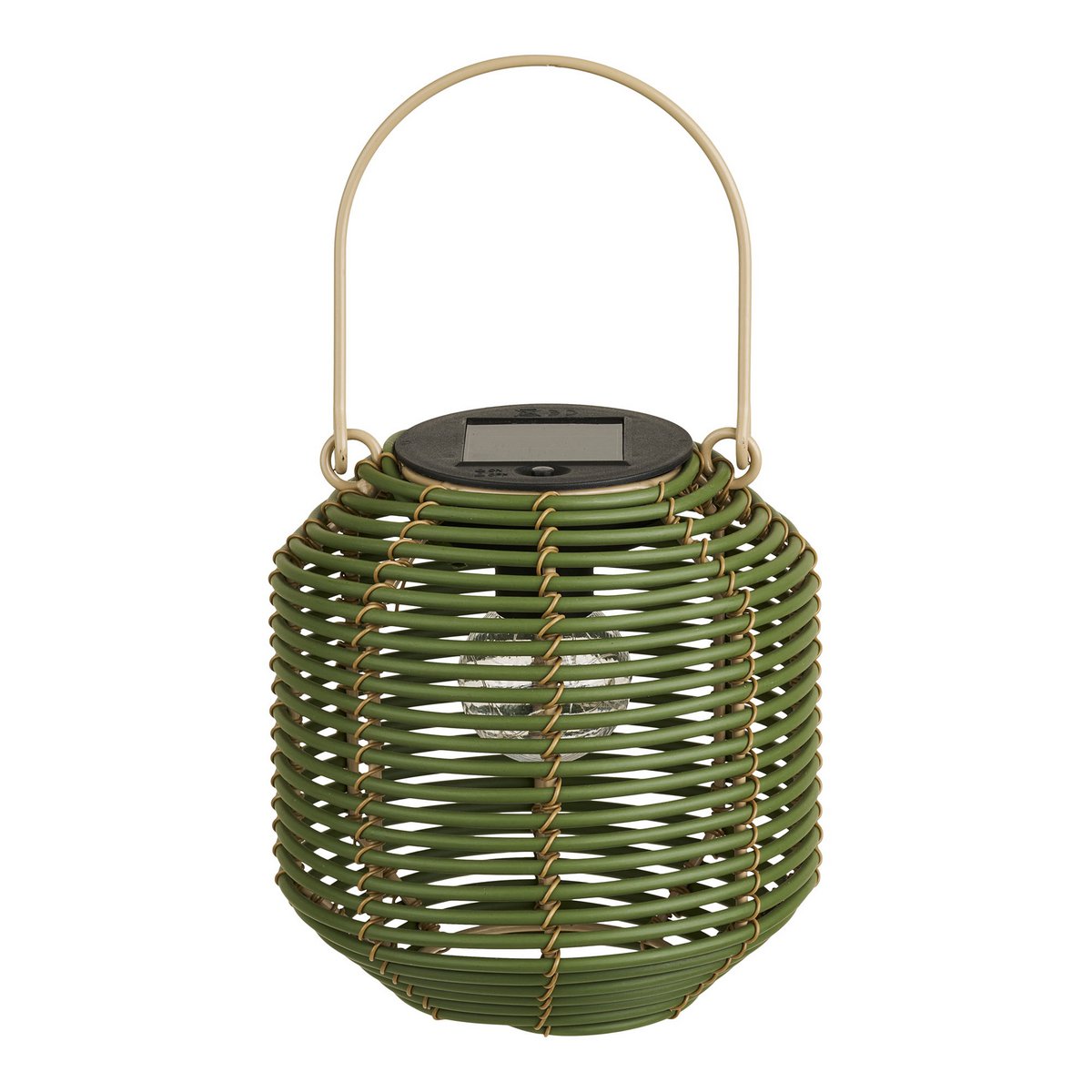 Crewe Lantern, wiederaufladbar mit integriertem Solarpanel, grün