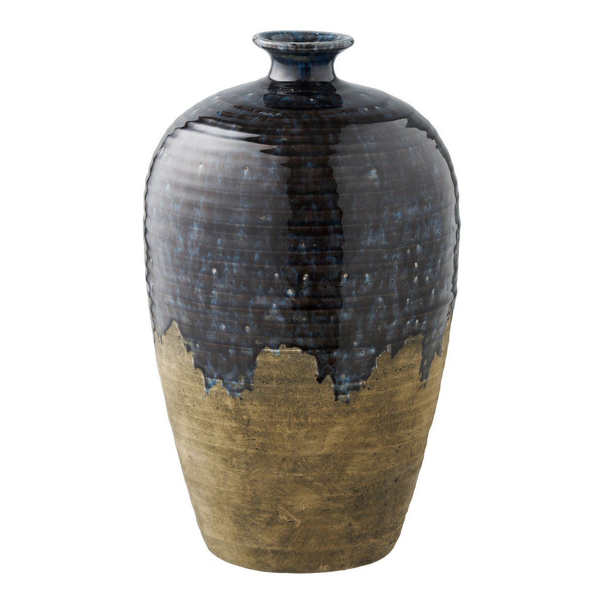 Vase, Keramik, dunkelblau, ø27x44,5 cm
