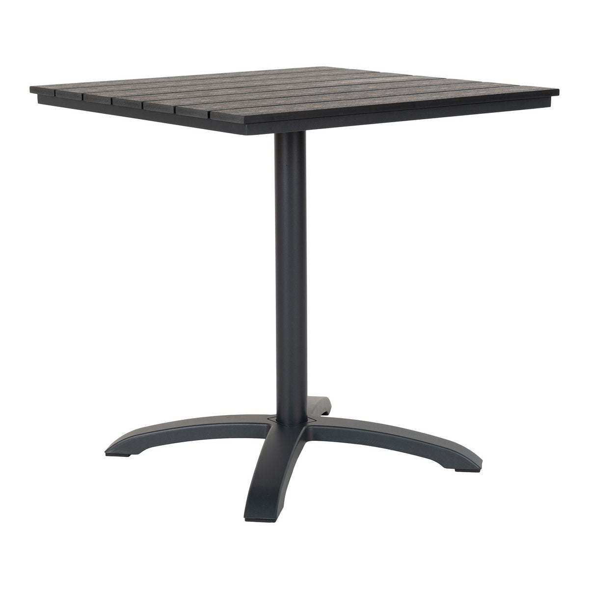 Chicago Bistrotisch – Grau/Schwarz, Nichtholz (PE)/Aluminium, 70 x 70 x 72 cm
