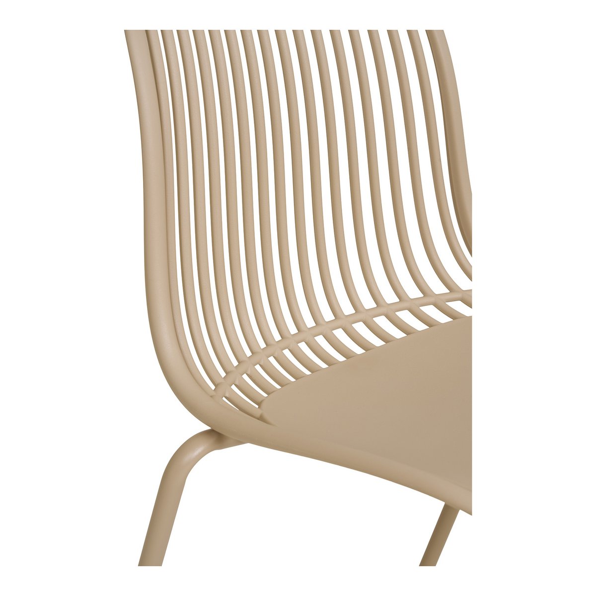 Branson Gartenstuhl – Sand, stapelbar, 55 x 46,5 x 82 cm – 4er-Set