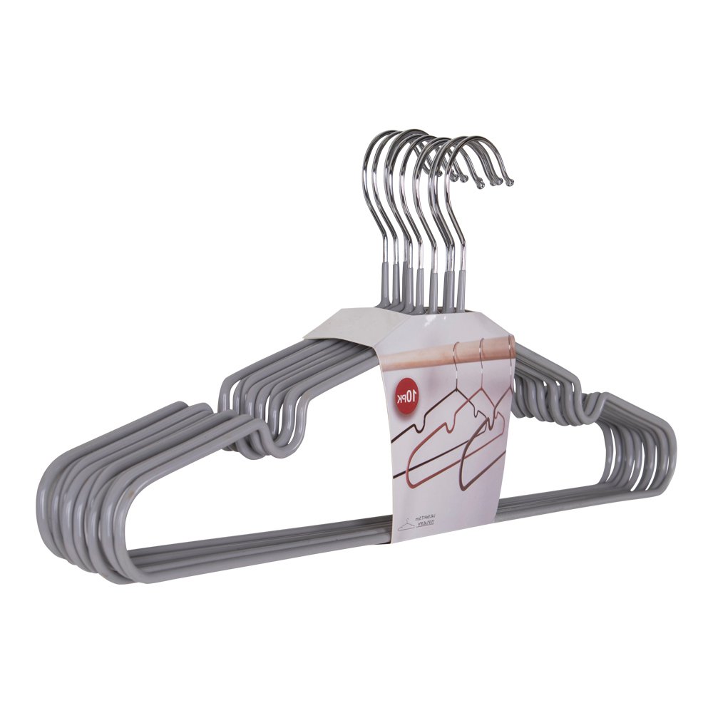 Massa Kleiderbügel – Grau, Metall, 10er-Set