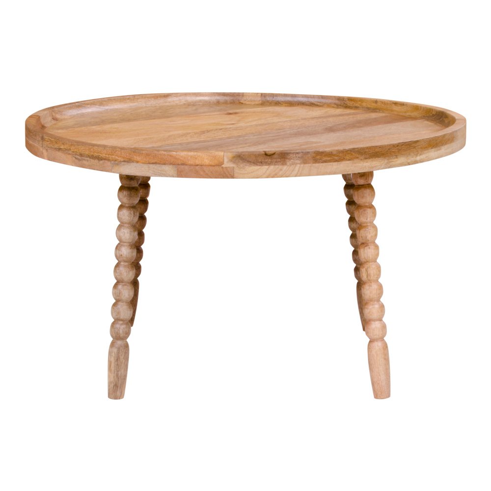 Jammu Couchtisch - Mangoholz, Natur - Ø60x35 cm