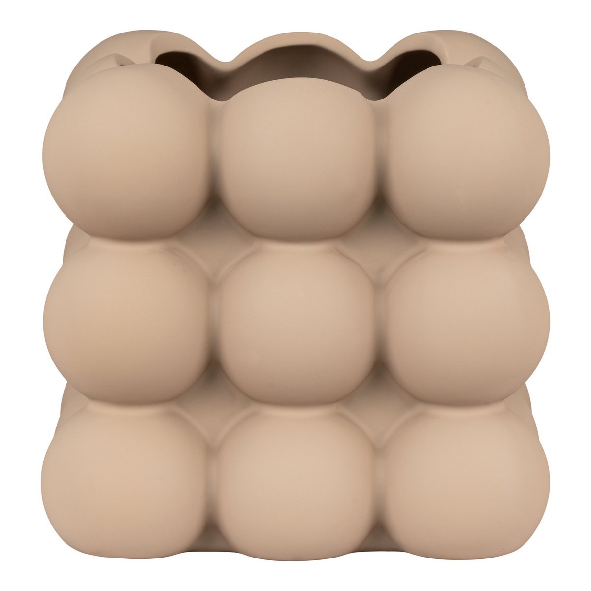 Blumentopf - Blumentopf aus Keramik, braun, 13,5x13,5x13 cm