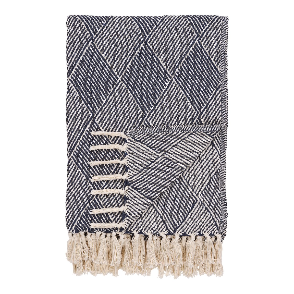Izmir Plaid - Blau, Baumwolle, Polyester, 130x180 cm