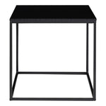 Vita Beistelltisch – Stahl, Spanplatte, Melaminfolie, Schwarz – 45 x 45 x 45 cm