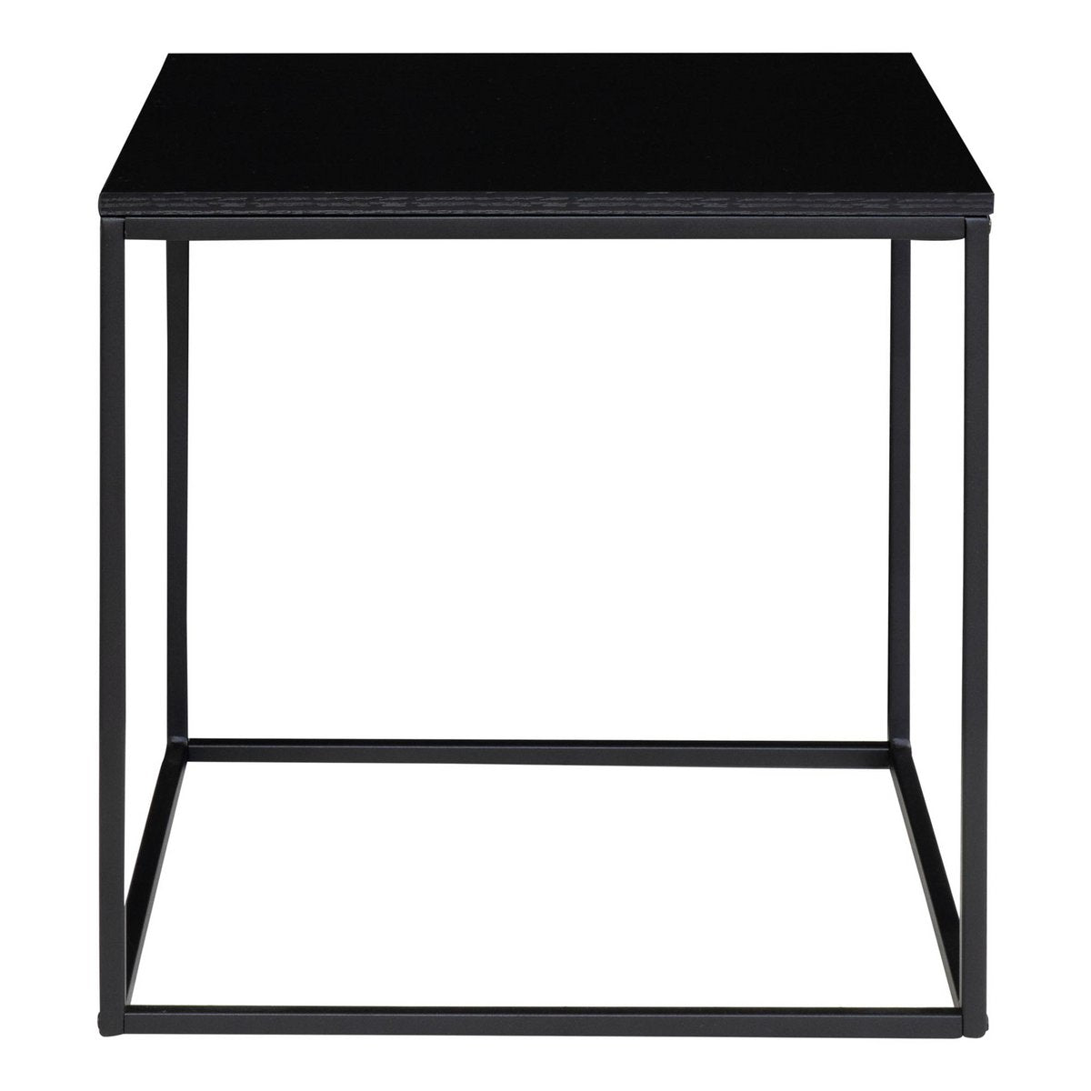 Vita Beistelltisch – Stahl, Spanplatte, Melaminfolie, Schwarz – 45 x 45 x 45 cm