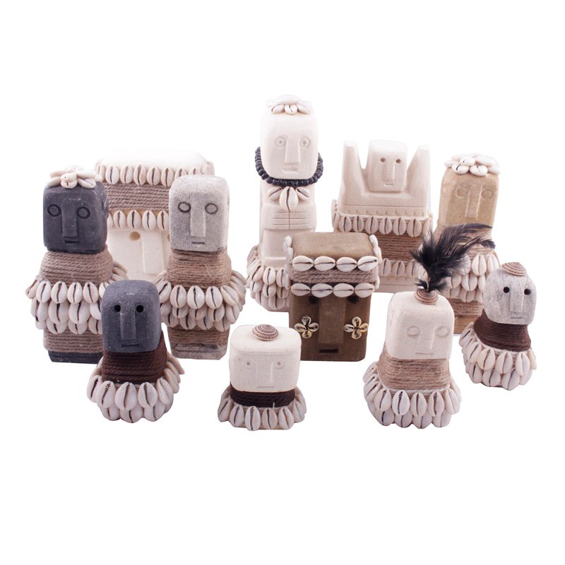 Muschelstein Mann S.2 (Set von 6)