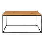 Vita Couchtisch - Eichenoptik, schwarz, 60x90x45cm