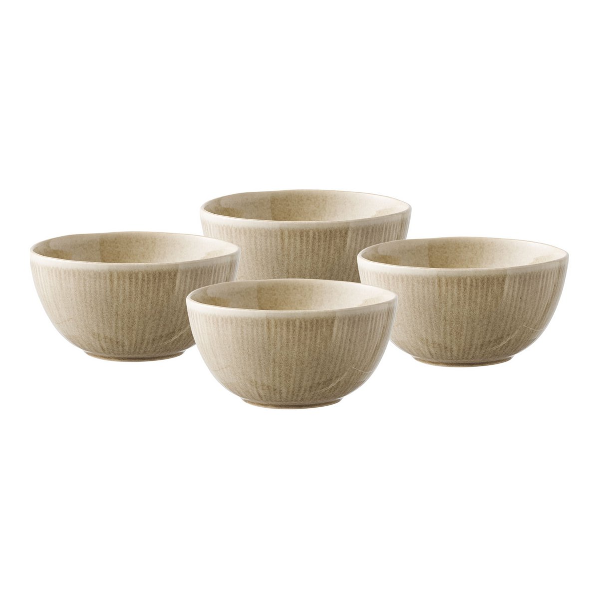 Violaschale, Keramik, beige, ø14,5x7 cm, 4er-Set