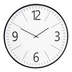 Biel Wanduhr - Schwarz/Weiß, Glas/Kunststoff, Ø51 cm