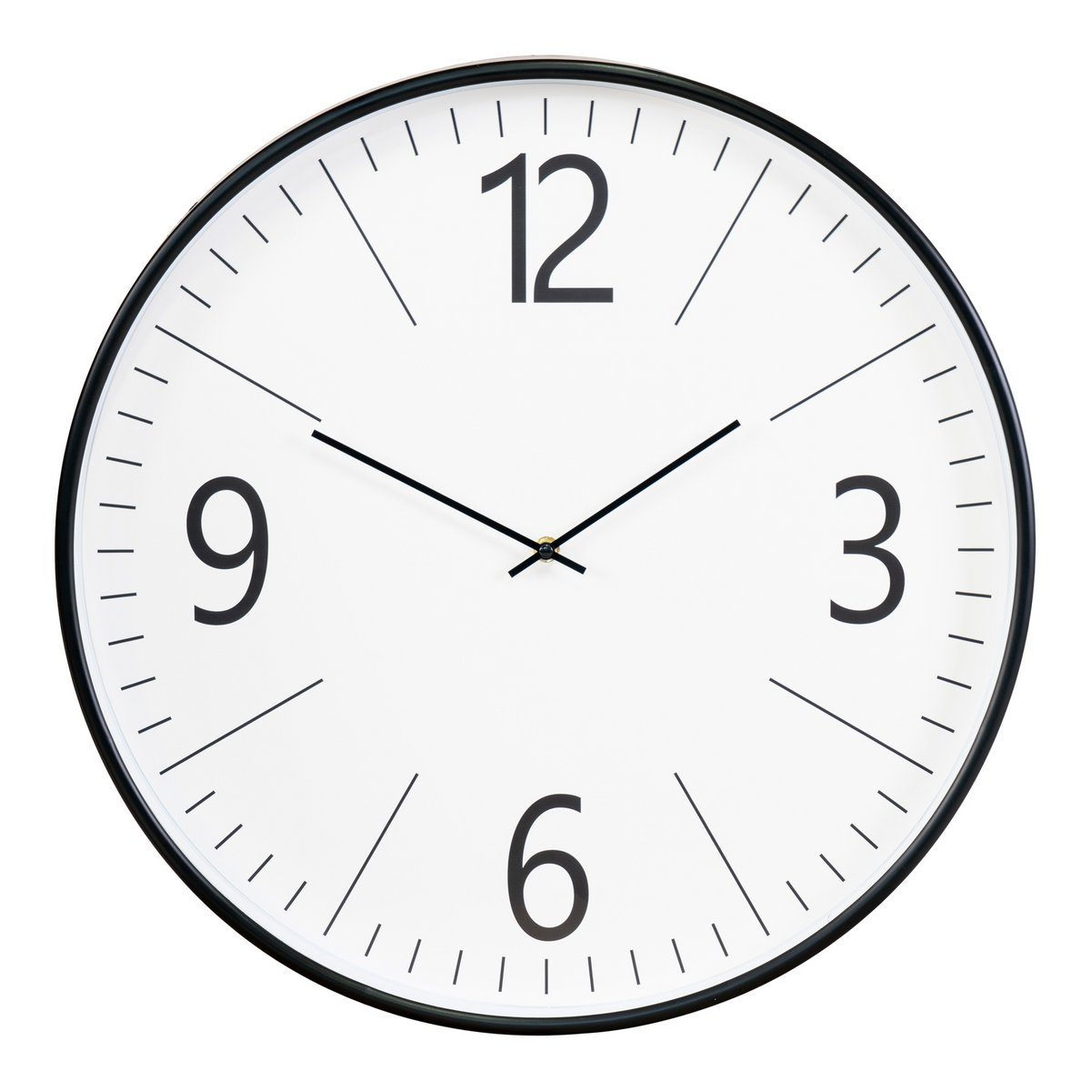 Biel Wanduhr - Schwarz/Weiß, Glas/Kunststoff, Ø51 cm