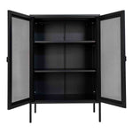Melbourne Vitrine – Stahl, Schwarz – 80 x 40 x 120 cm