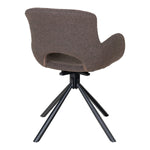 Amorim Esszimmerstuhl – Mushroom Bouclé, schwarzes Drehgestell – 2er-Set