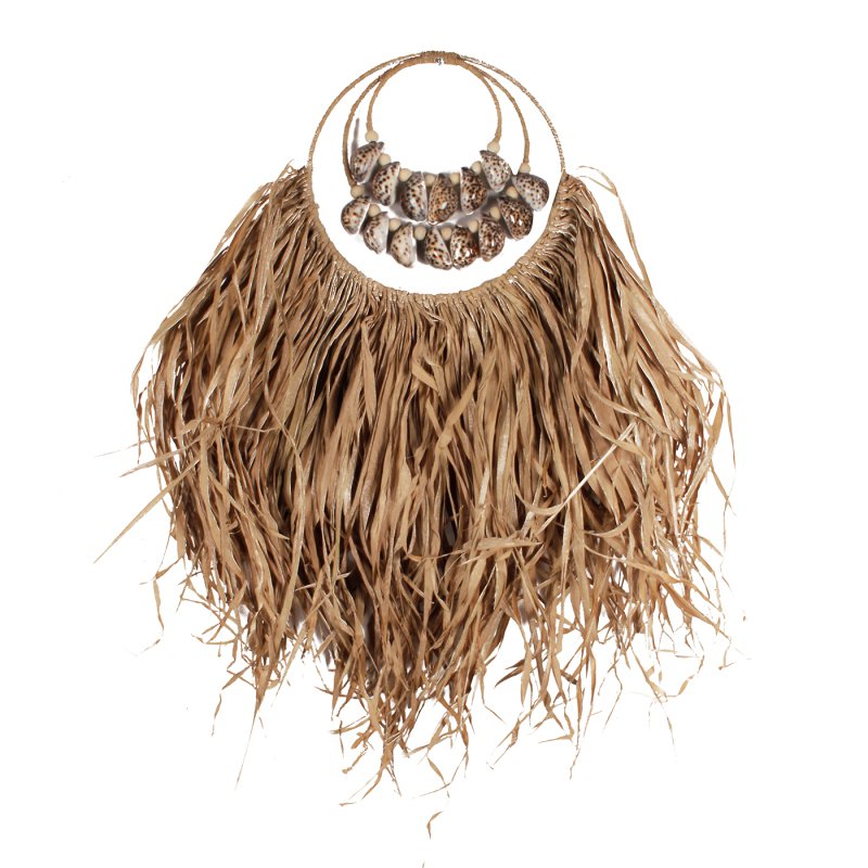 Raffia-Muschel-Wanddekoration