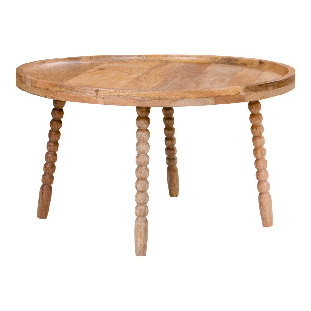 Jammu Couchtisch - Mangoholz, Natur - Ø60x35 cm