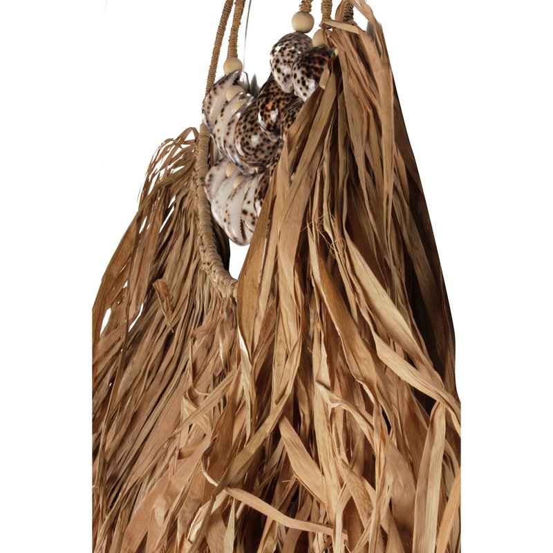 Raffia-Muschel-Wanddekoration