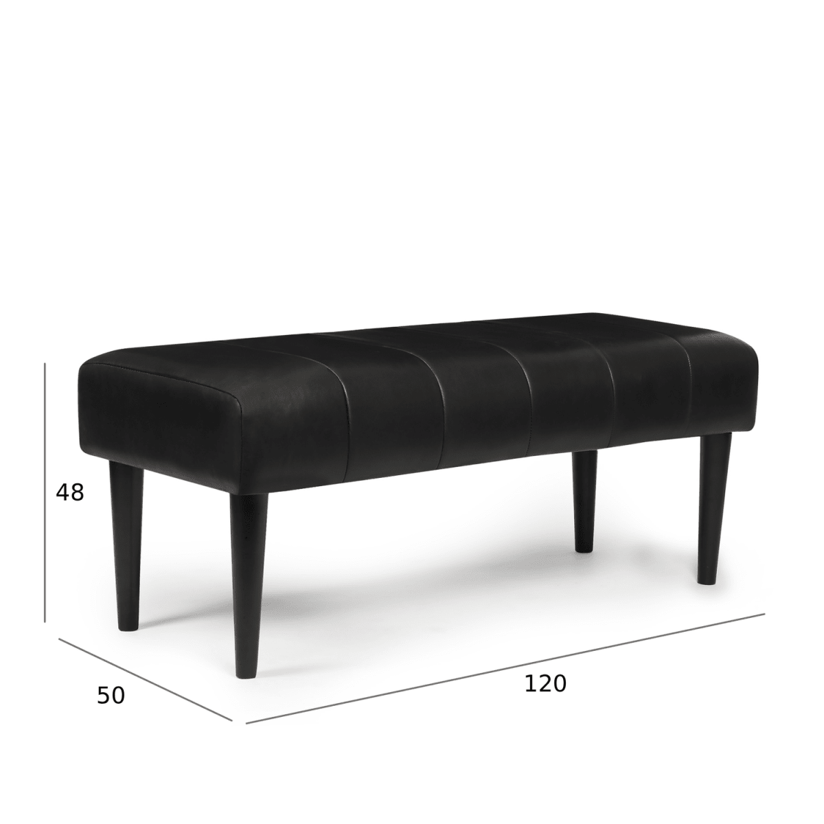 Athea Sitzbank 120 cm - Schwarz