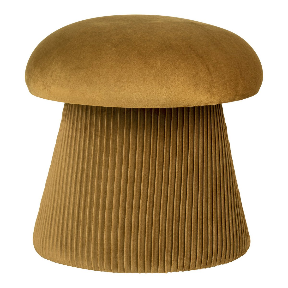 Hampton Pouf – Ocker, MDF/Karton/Textil, Ø39x42 cm
