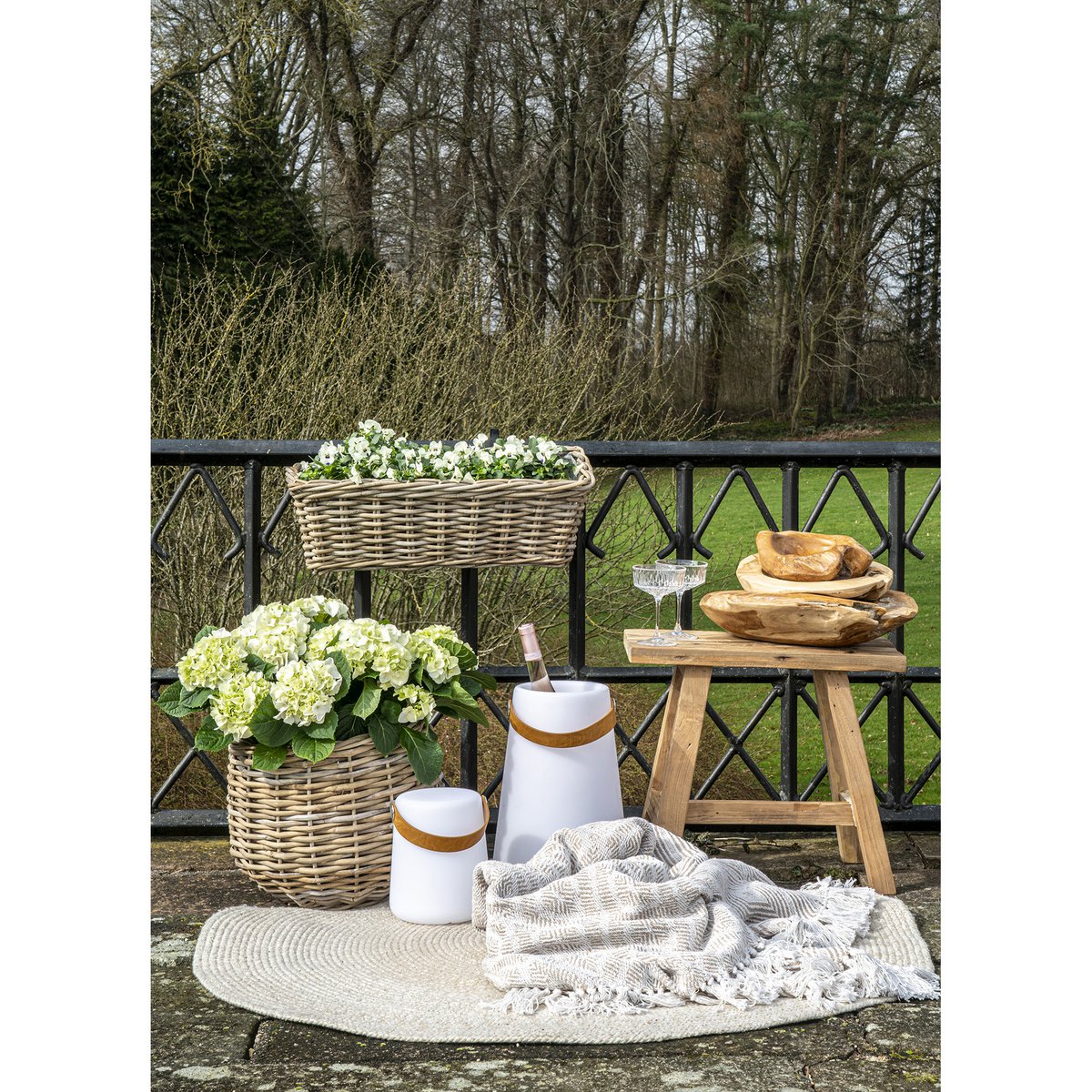 Barcelona Bank – Natur, Teak, 50 x 25 x 45 cm