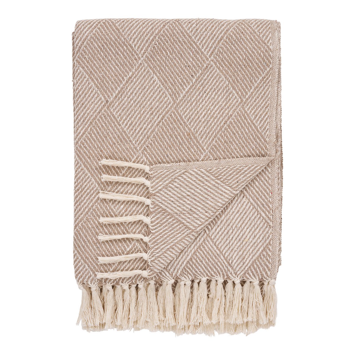 Bursa-Plaid – Taupe/Beige, Baumwolle, Polyester, 130 x 180 cm
