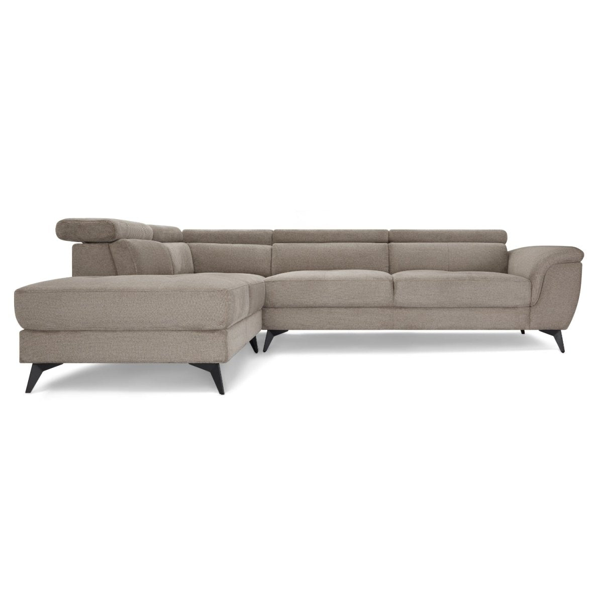L-Form Ecksofa Links - Stoffbezug Beige