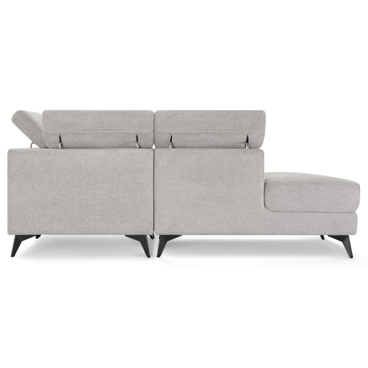 L-Form Ecksofa Links - Stoffbezug Grau