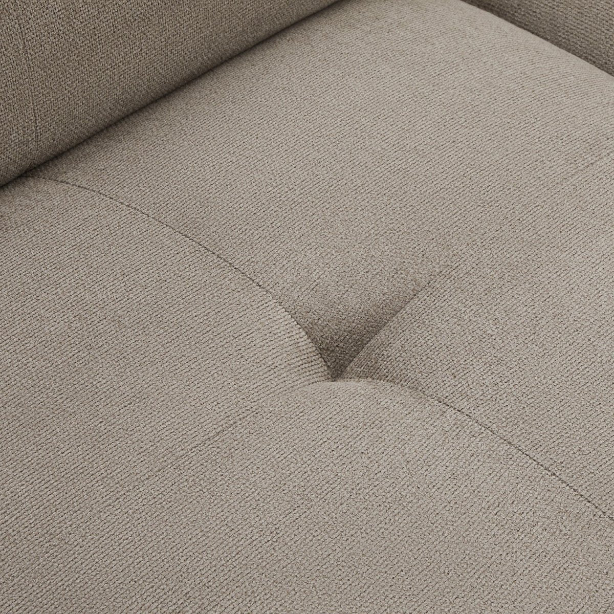 L-Form Ecksofa Rechts - Stoffbezug Beige