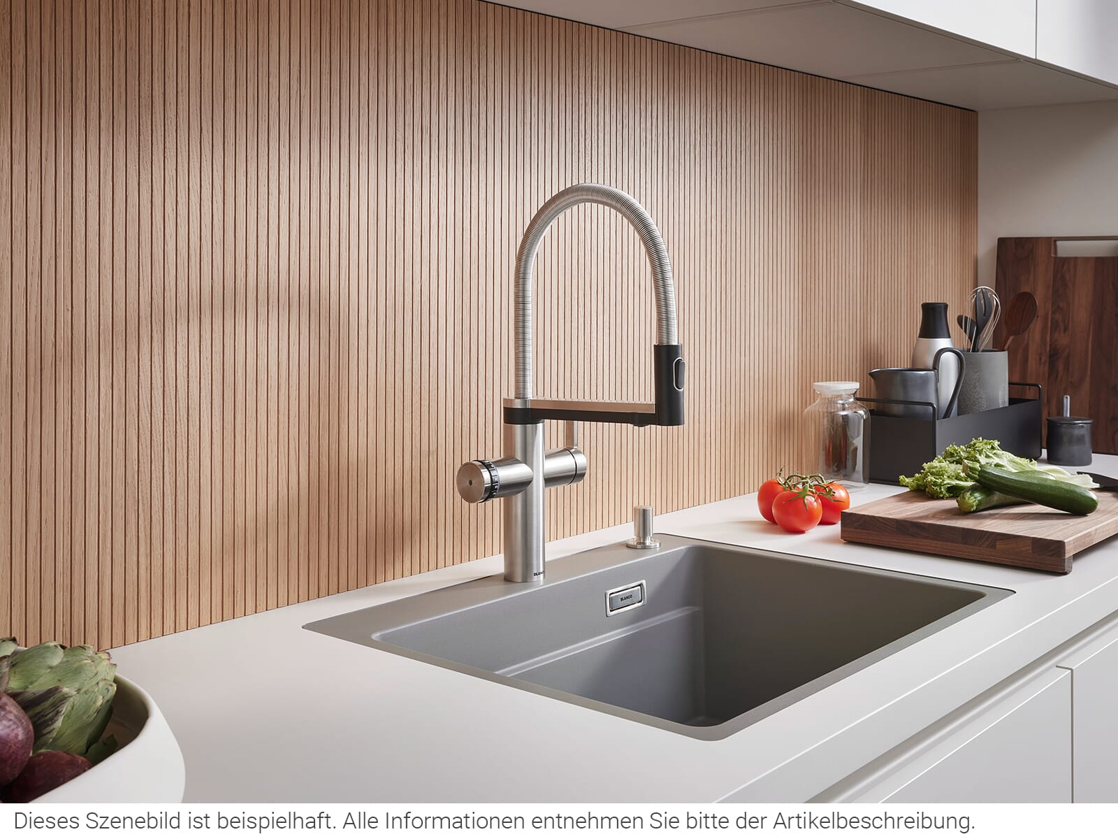 Blanco Set Trinkwasserarmatur Choice Icona Edelstahl gebürstet + Kühl- und Karbonisierungseinheit Choice.All