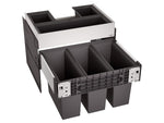 BLANCO Einbaumülleimer Select II 60/3 Orga, 526209, ab 60cm Schrankbreite, Kunststoff, 3x 15 Liter
