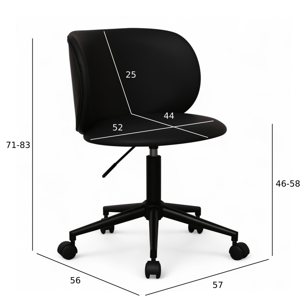 Bobo Bürostühle - Kunstleder Schwarz