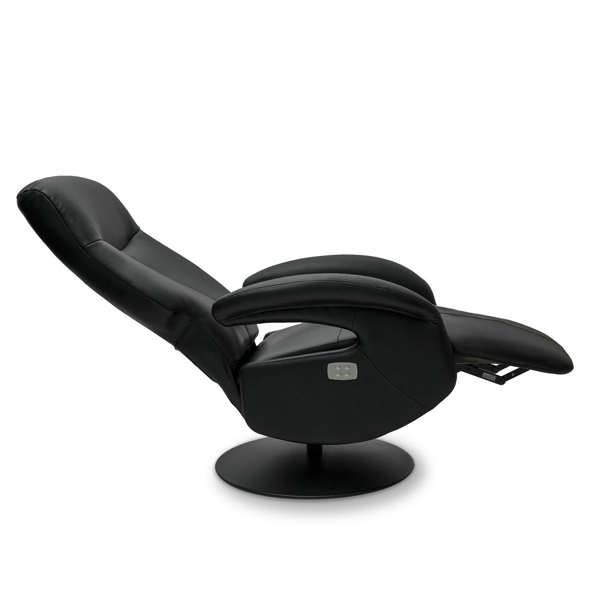 Elektrischer Relaxsessel - Echtleder Schwarz