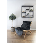 Künstliches Lammfell - Polyester, Grau - 60x180 cm
