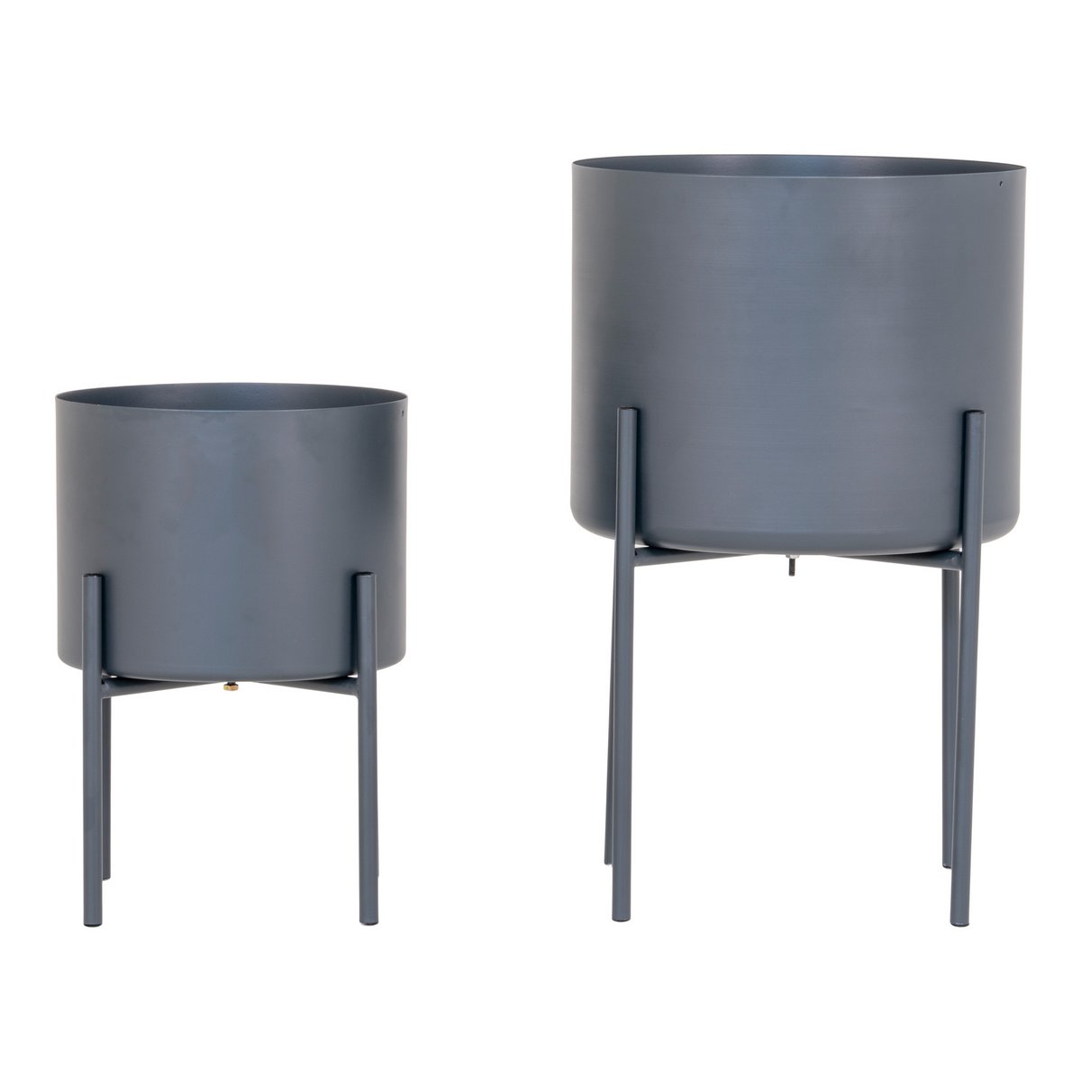 Pavia Blumentöpfe – Grau, Stahl – 2er-Set