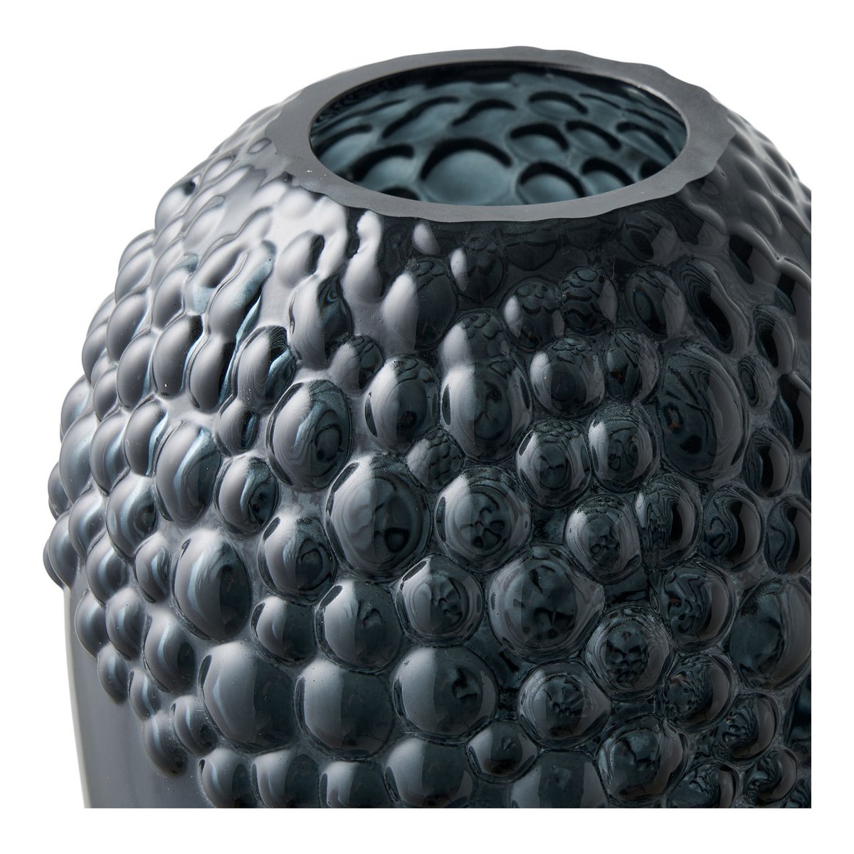 Vase, Glas, dunkelgrau, ø14x25 cm