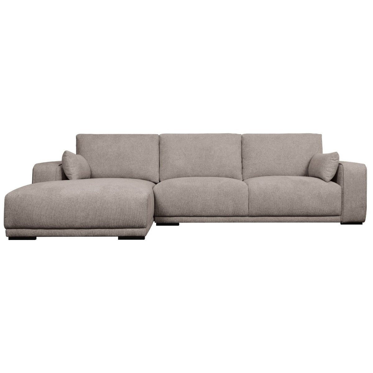 L-Form Ecksofa Links - Stoffbezug Beige