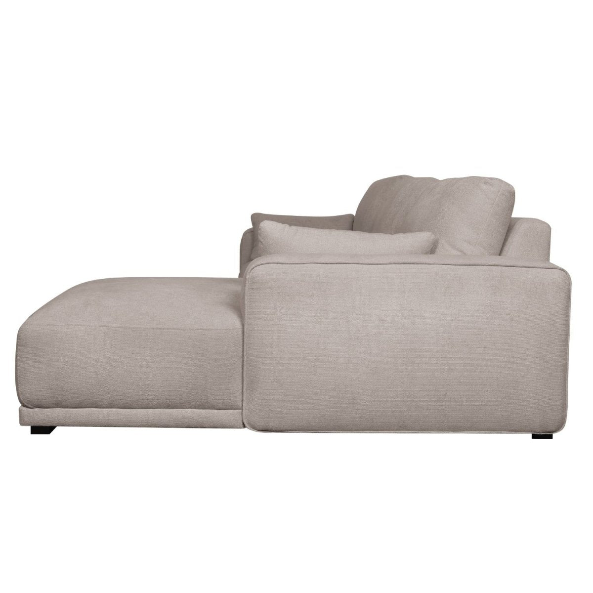 L-Form Ecksofa Rechts - Stoffbezug Beige