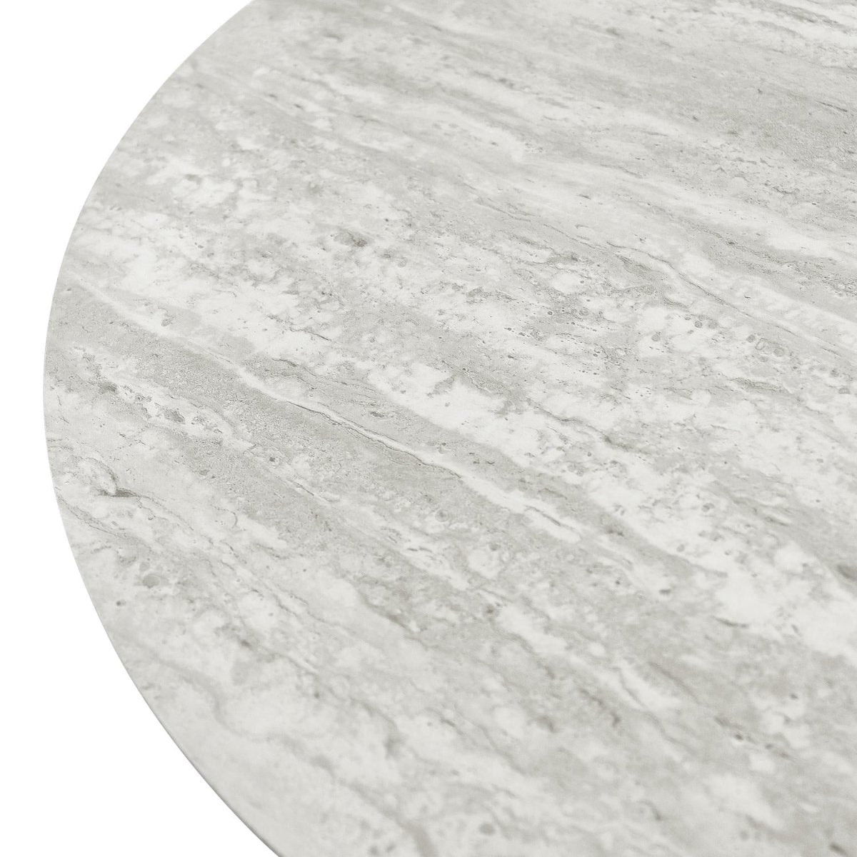 Couchtisch 2er Set ø45/80 cm - Travertine-Optik Grau
