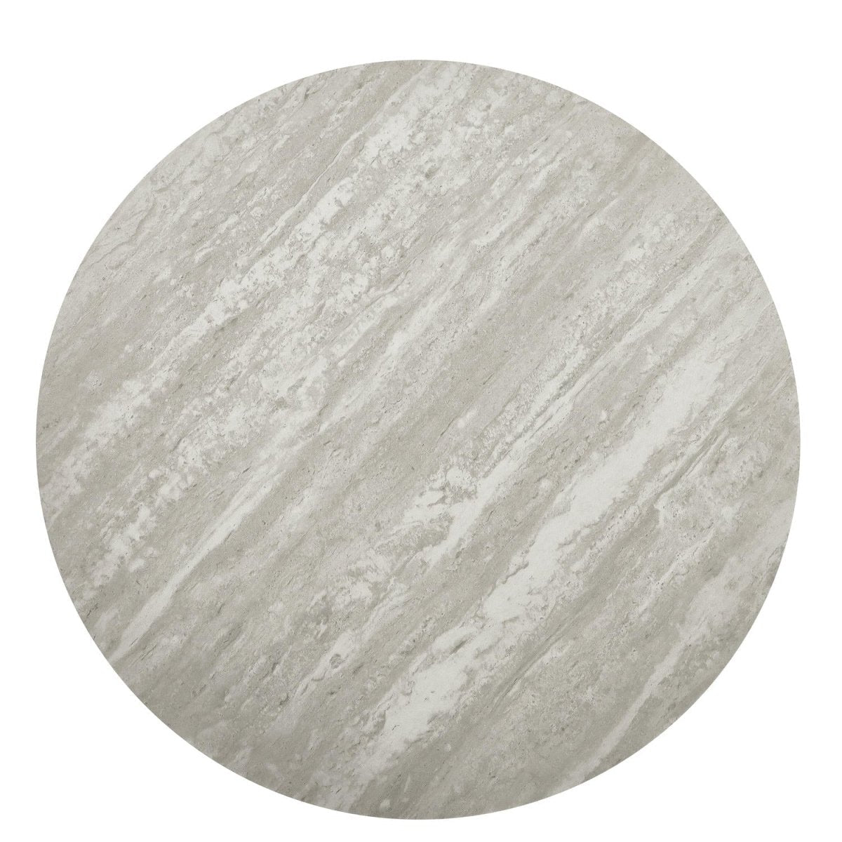 Couchtisch 2er Set ø60/80 cm - Travertine-Optik Grau