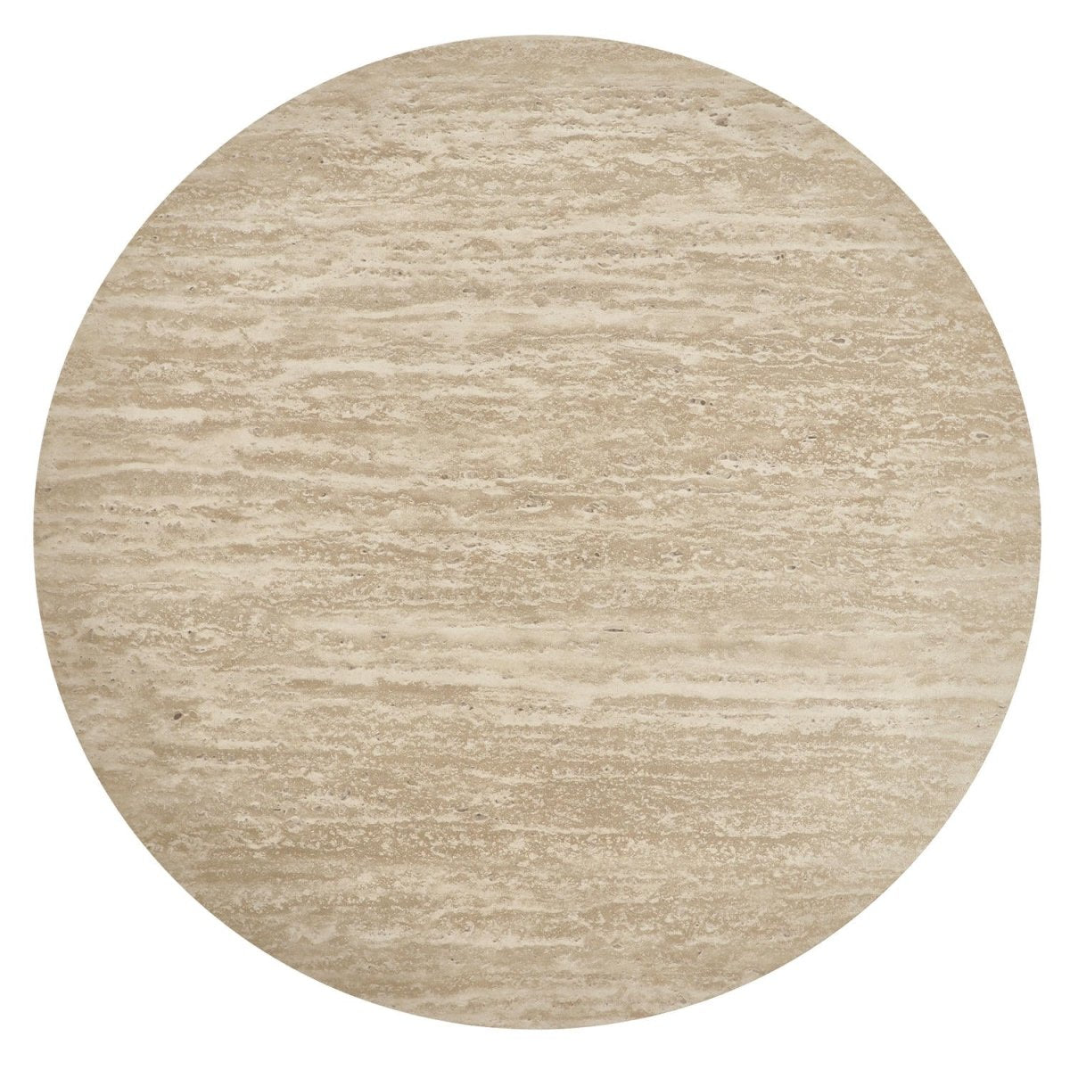Couchtisch 3er Set ø80/60/45 cm - Travertine-Optik Beige
