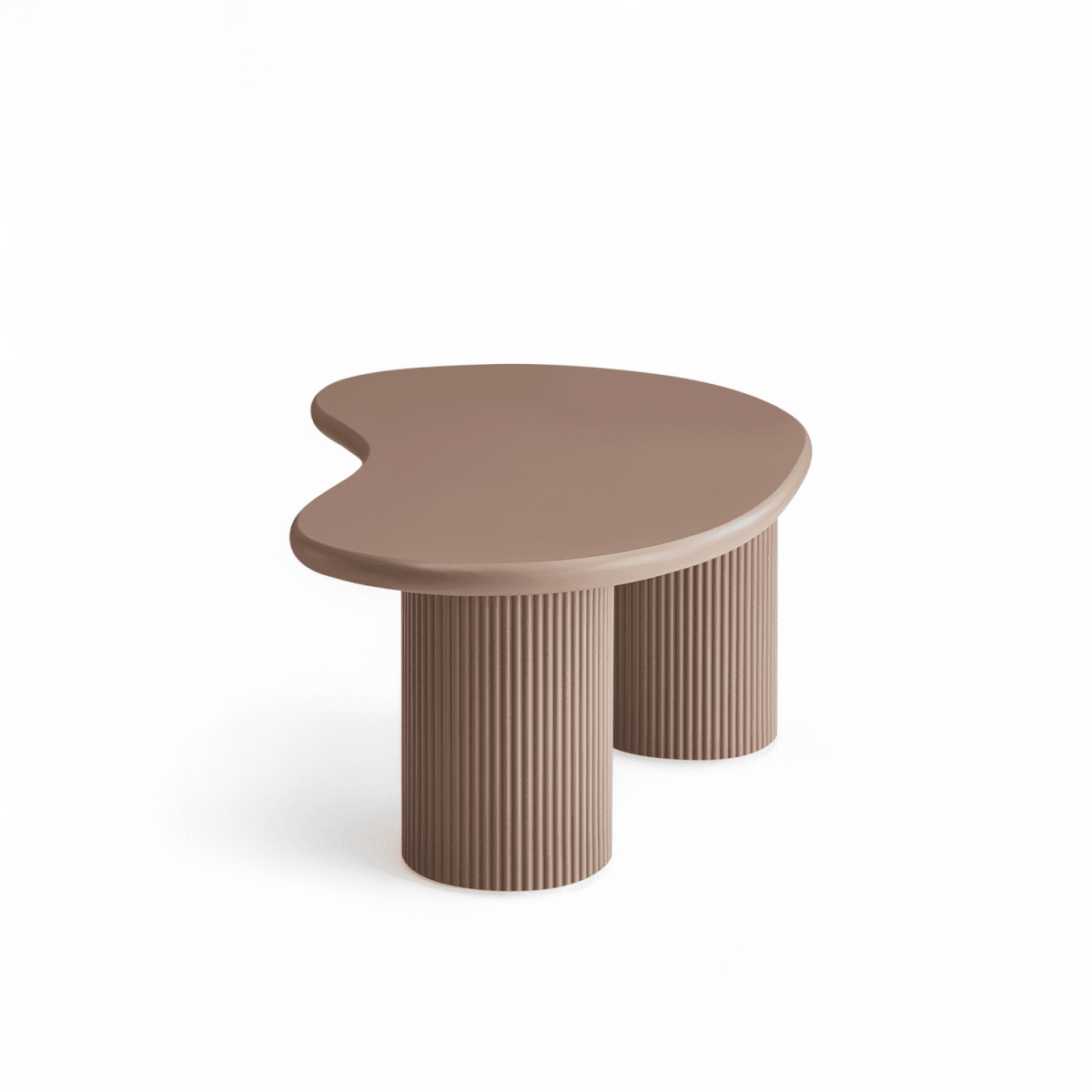 Couchtisch Nierenförmig 130x70 cm - Mocca Mousse