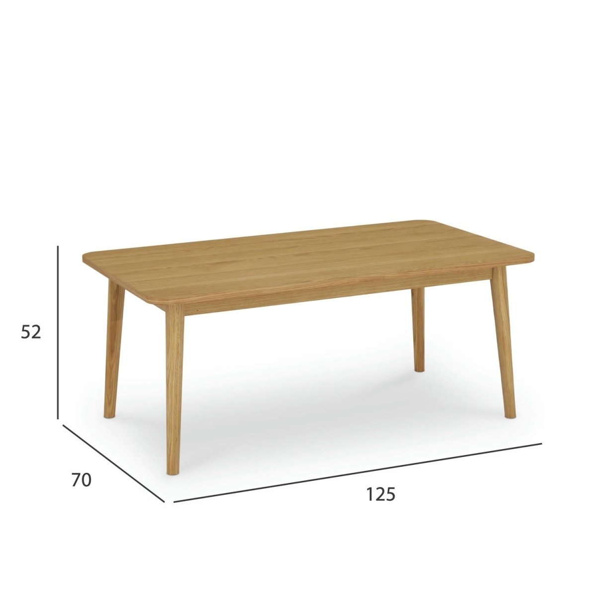 Couchtisch Rechteckig 120x75 cm - Wildeiche