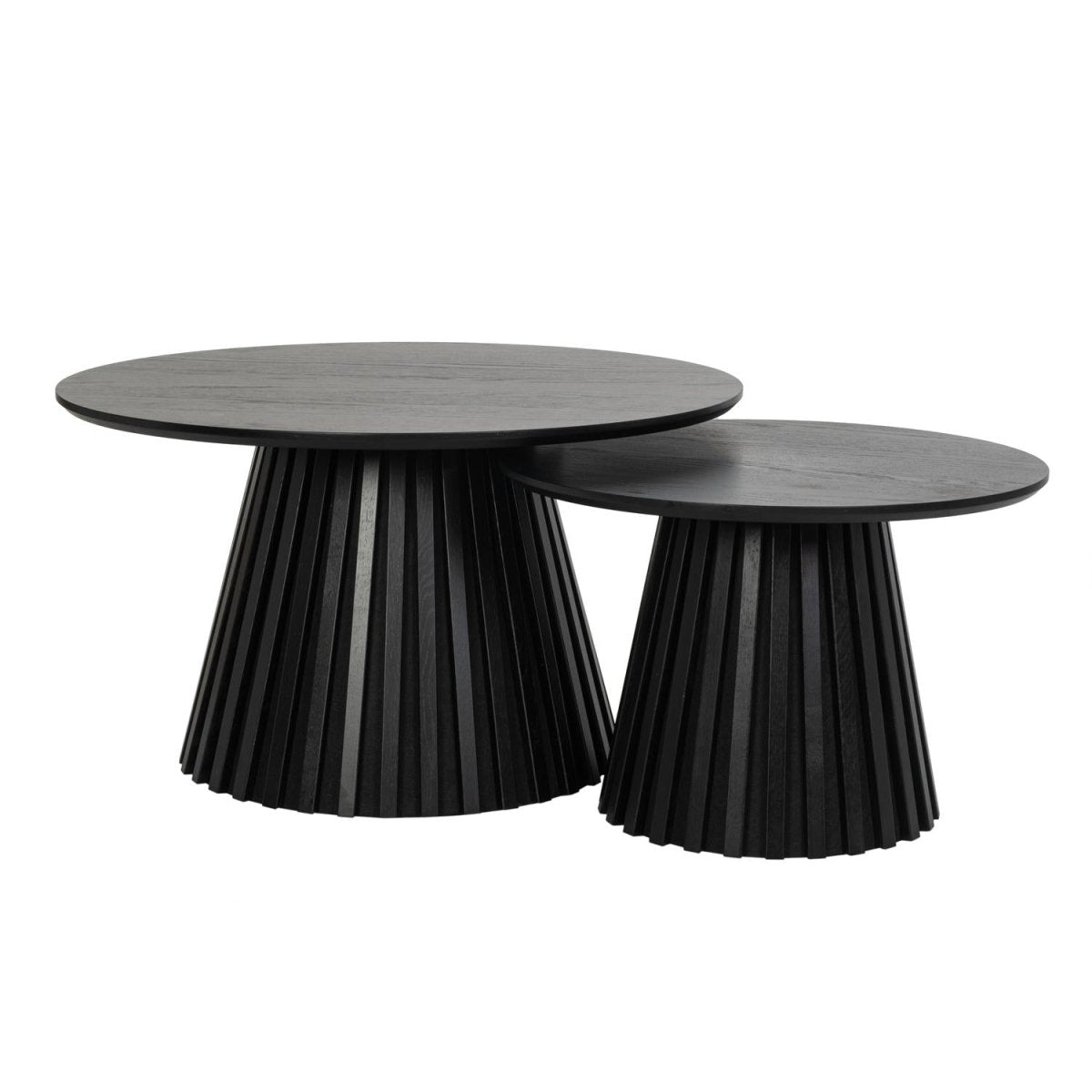 Couchtisch Rund ø60 cm - Eiche Schwarz