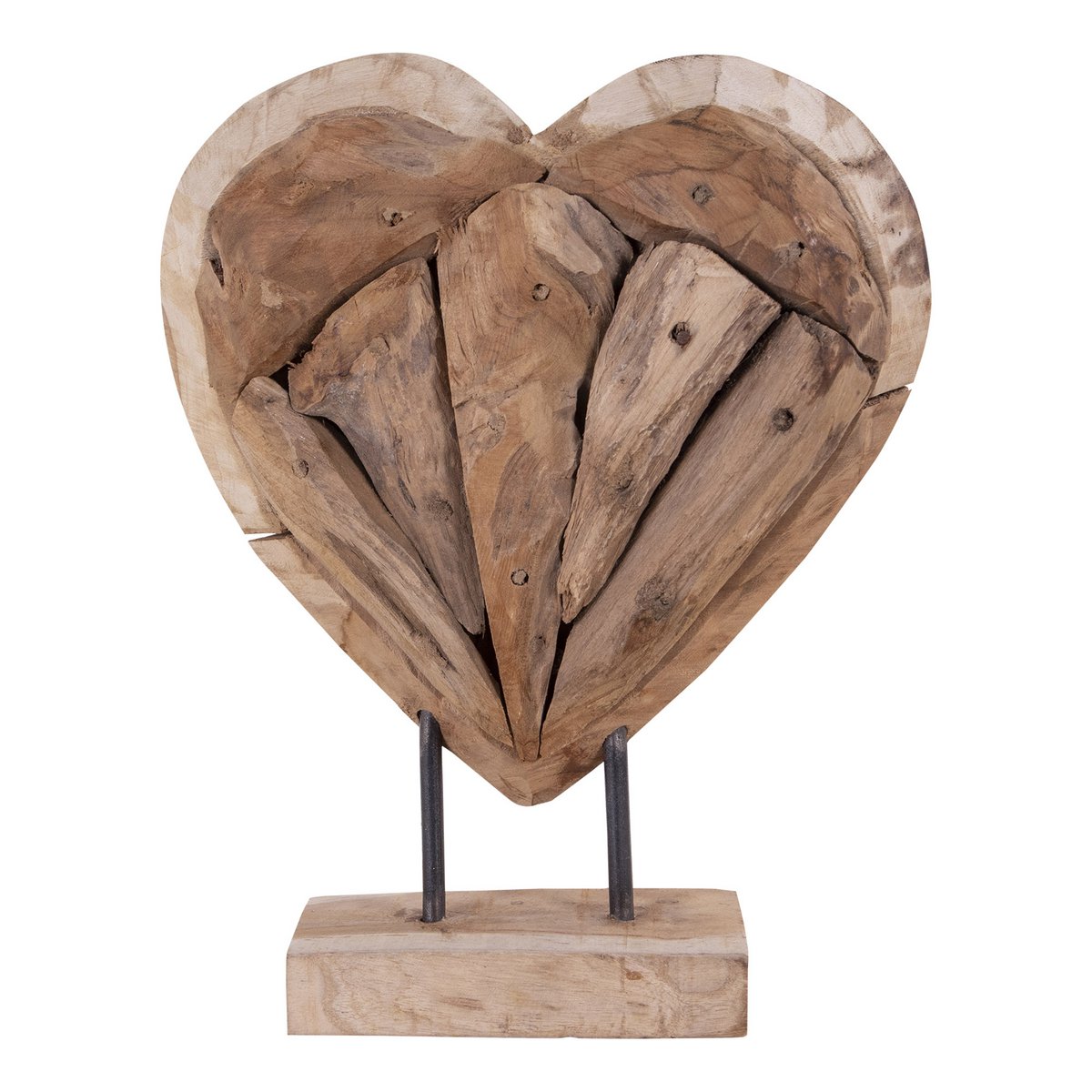 Almada Herz - Natur, Teak, 25x9x30 cm