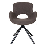 Amorim Esszimmerstuhl – Mushroom Bouclé, schwarzes Drehgestell – 2er-Set