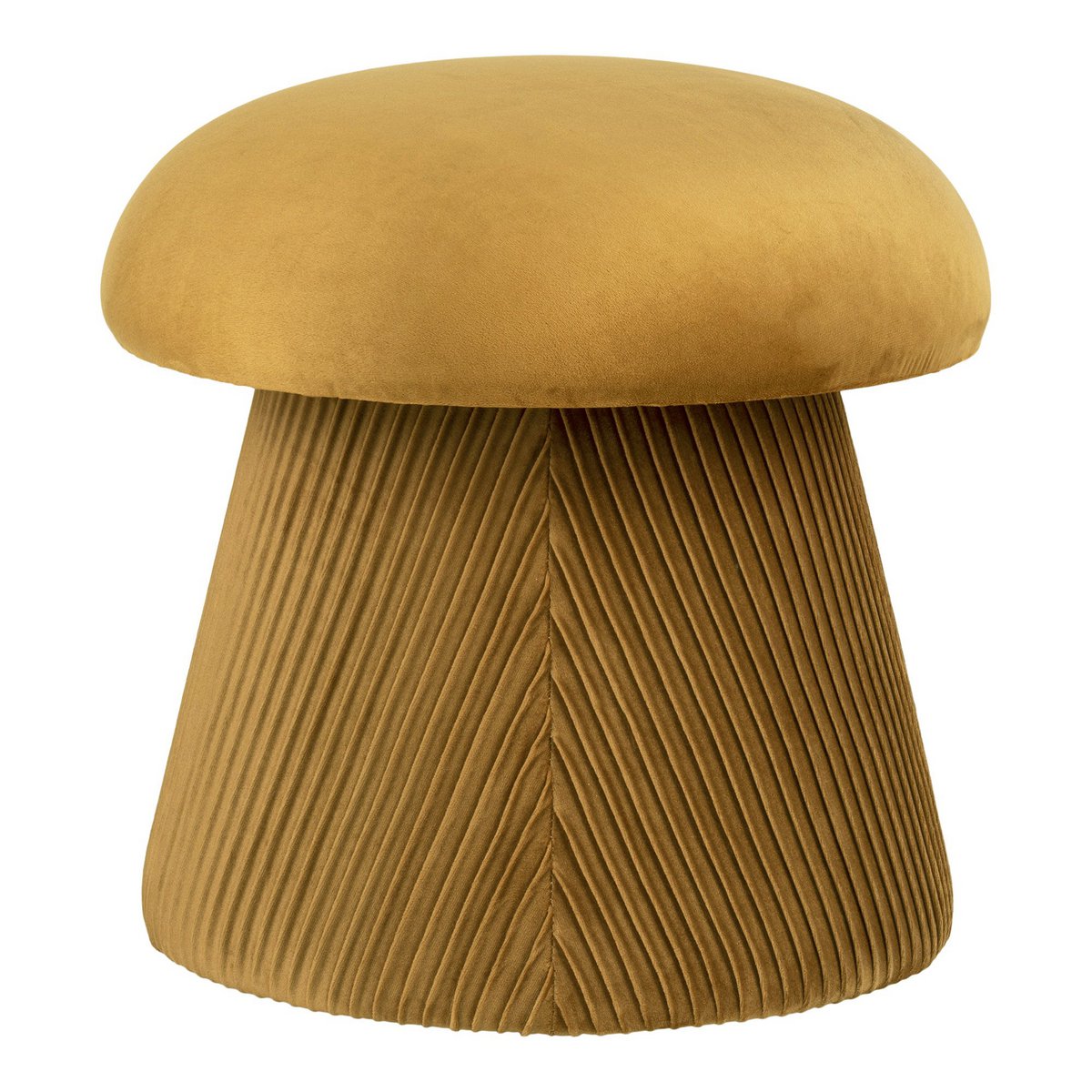 Hampton Pouf – Ocker, MDF/Karton/Textil, Ø39x42 cm