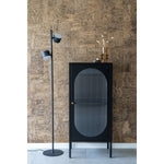 Adelaide Vitrine – Schwarz, Stahl/Glas, 50 x 35 x 110 cm