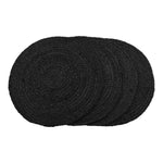 Bombay Tischset – Dunkelgrau, Jute, Ø38 cm – 4er-Set